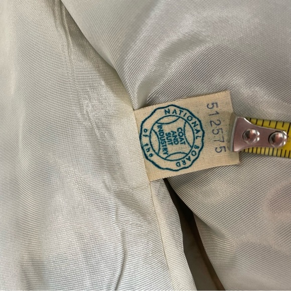 Vintage Stylish Houndstooth blazer Jacket ladies workers union navy and white - Picture 8 of 10